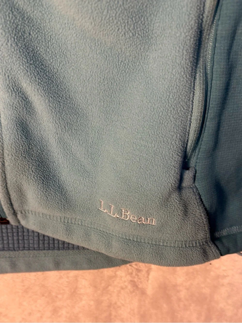 L.L. Bean Light Blue Fleece Vest